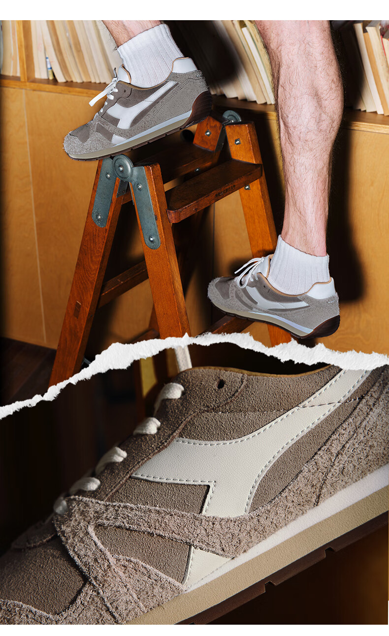 Кроссовки Diadora Runmover Synth унисекс, серые/белые/коричневые, размер 39
