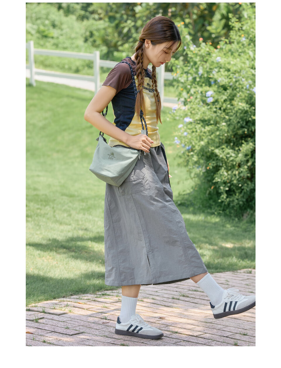 Lee Crossbody Bag for Women, Outdoor Sports Water Bucket Bag, Short-Trip Travel Shoulder Bag, Casual Lightweight Commuter Bag, Ginger Yellow 8