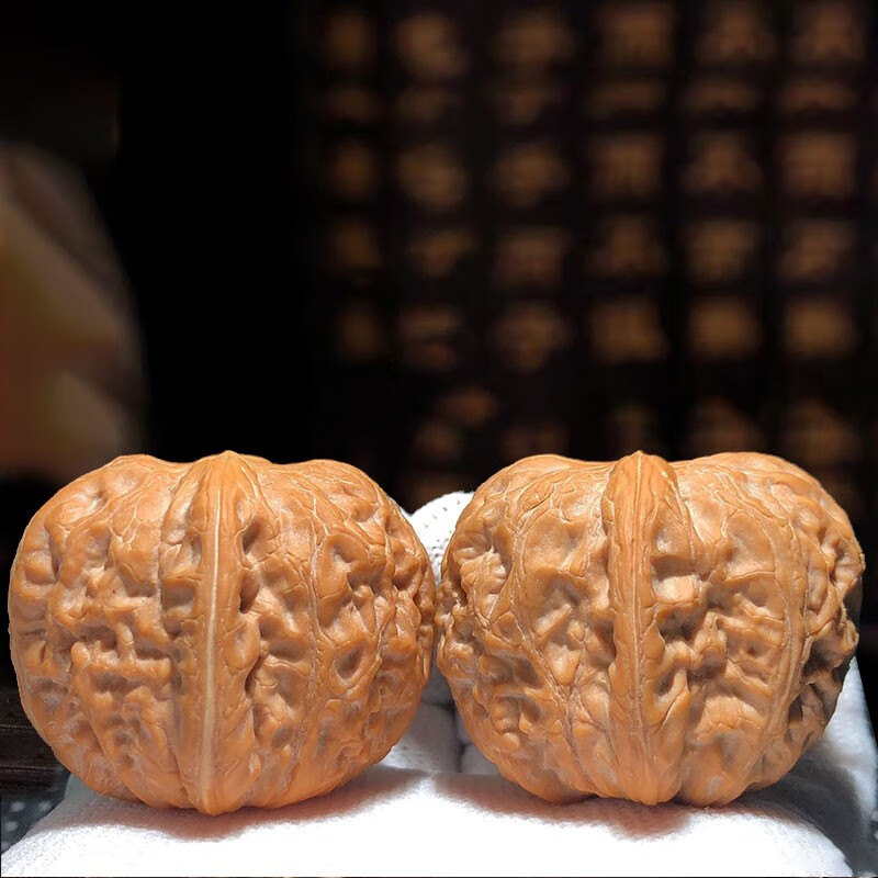 涞水十里核文玩核桃狮子头平谷元宝一对精品野生古玩粗筋将军榜三棱