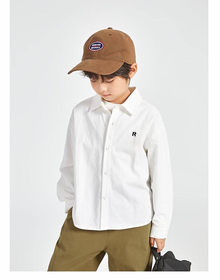 Duoduojia Boys' Shirt, Spring And Autumn 2026 Style, Versatile Casual Children's Breathable Long-Sleeve Shirt, Simple Korean-Style Blouse for Older Kids 21