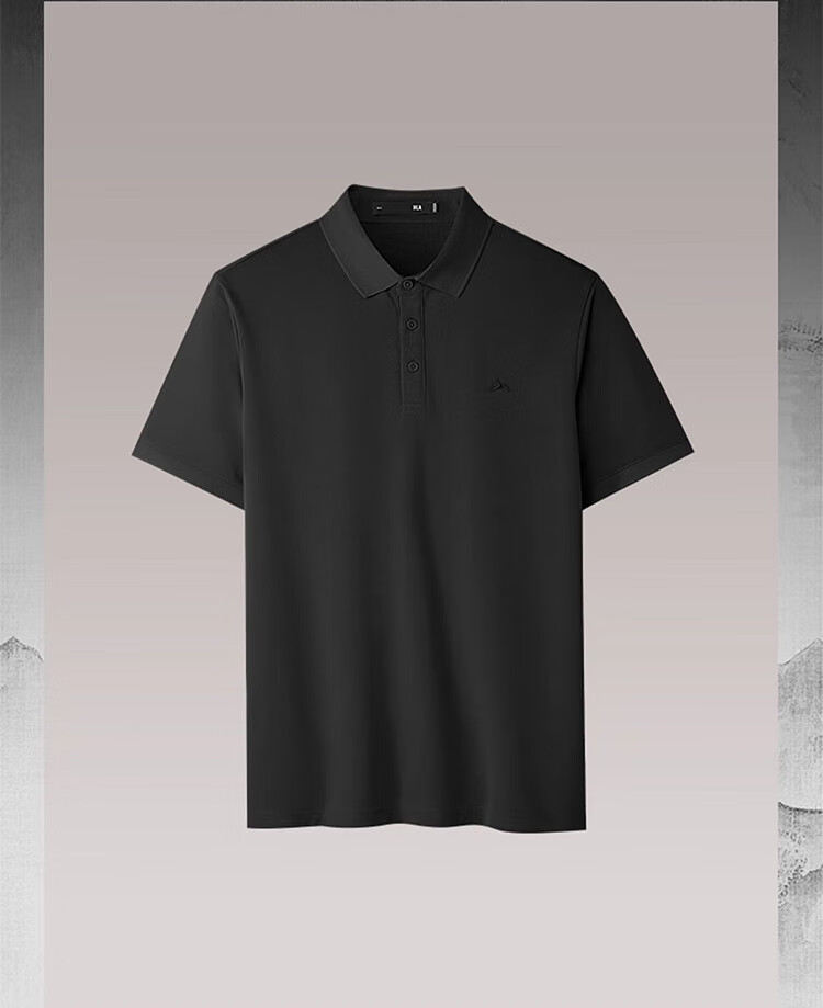 HLA Short-Sleeve Polo Shirt for Men, Shan Bu Zai Gao Series, Moisture-Wicking And Quick-Drying Short Sleeves for Men in Summer 2
