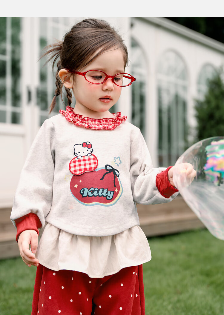 LUSON Little O Dad Baby Girl Sweatshirt Autumn Outfit 2025 New Cartoon Long Sleeve Baby Clothes 8