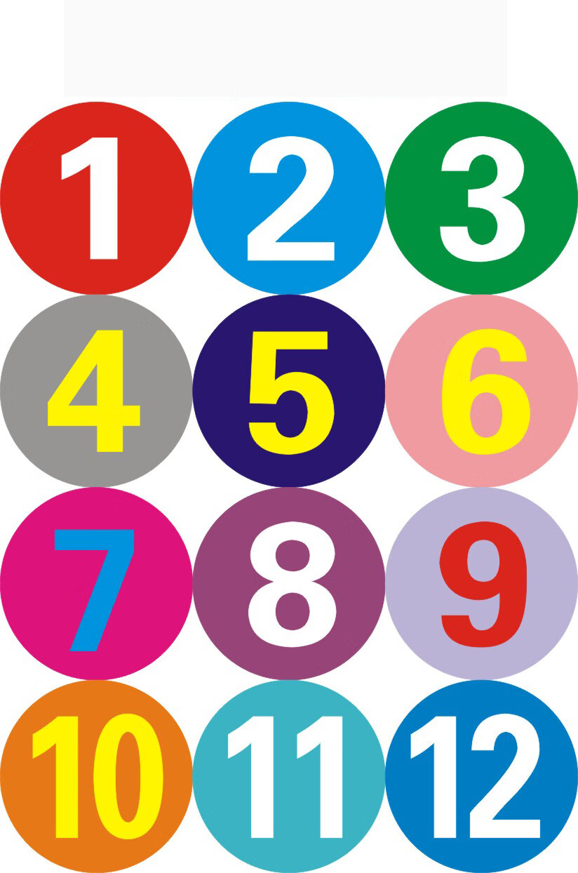 9cm大号防水圆形数字贴不干胶顺序标签楼梯活动号码贴纸1-1000号 1