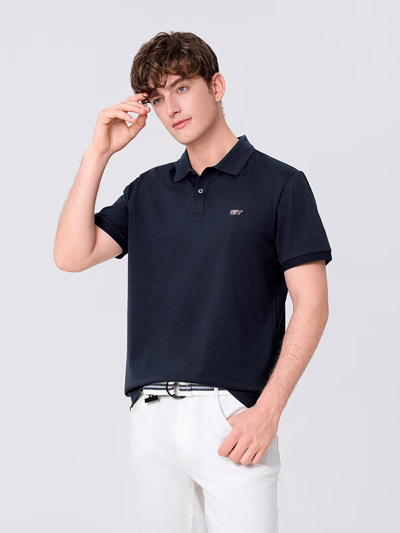 Goldlion GY Short Sleeve Polo Shirt Men Cotton T-Shirt TSF0048-ND153A White M 17