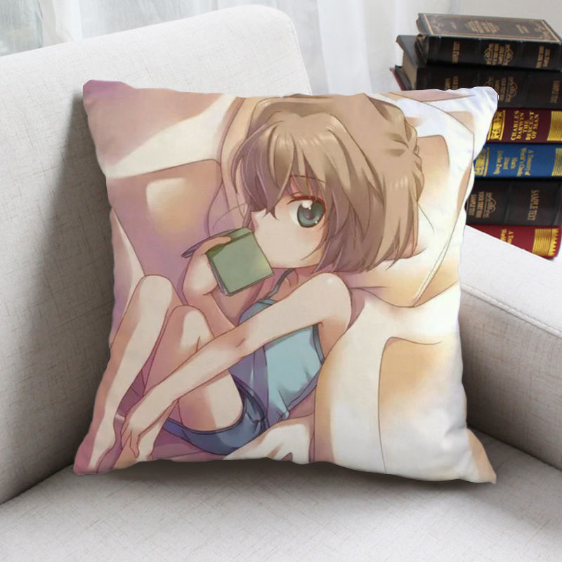 灰原哀动漫抱枕双面名侦探柯南周边二次元靠枕定做枕头生日礼物 j 50*