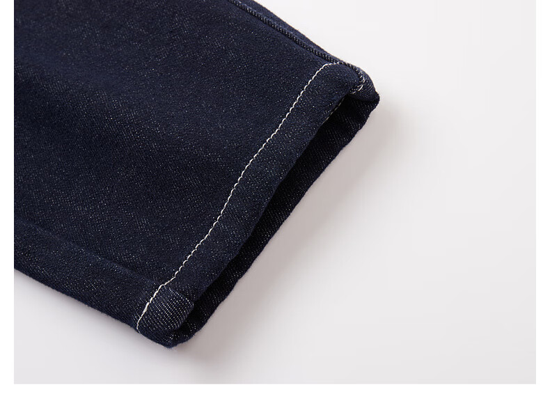 MQD Boys' Anti-Fading Jeans, Spring And Autumn Style, Children's Dad Pants, Dark Denim Blue, Size 110 13