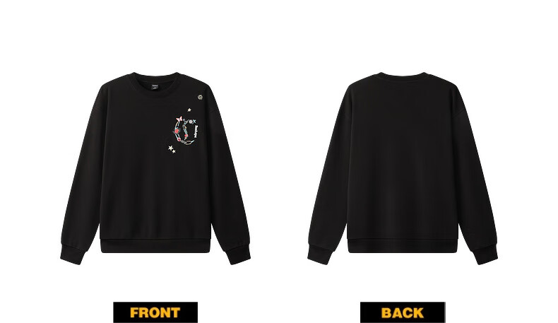 CABBEEN [365G Fish Scale Fabric] Men's Sweatshirt with LOGO Single C Combination Floral Design Winter Long-Sleeve Sweatshirt 12