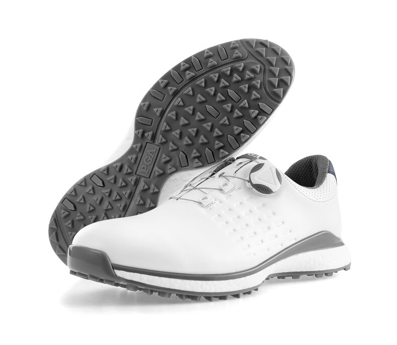 PGA New Golf Shoes Men's Waterproof Anti-Slip Spiked Shoes Popcorn Midsole Soft Comfortable 3