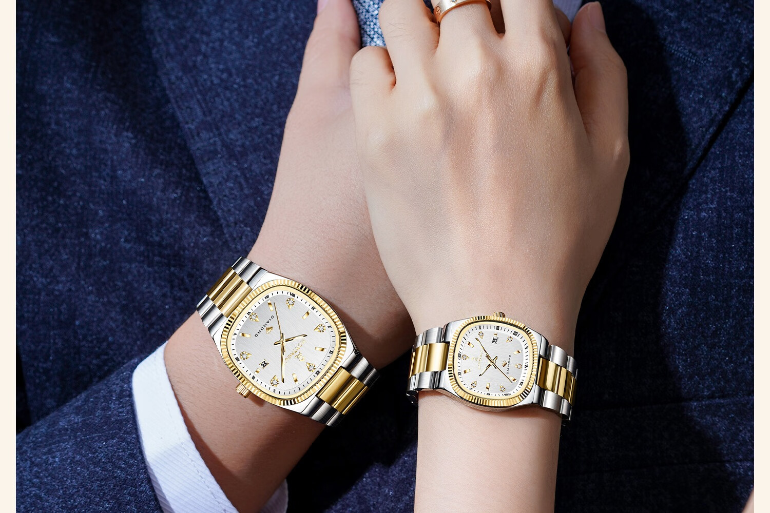 MONTAGUT Women's Watch, Fashionable Luxury Diamond-Studded Watch, Versatile Business Style Waterproof Couple Wristwatch, Qixi Festival Gift 7