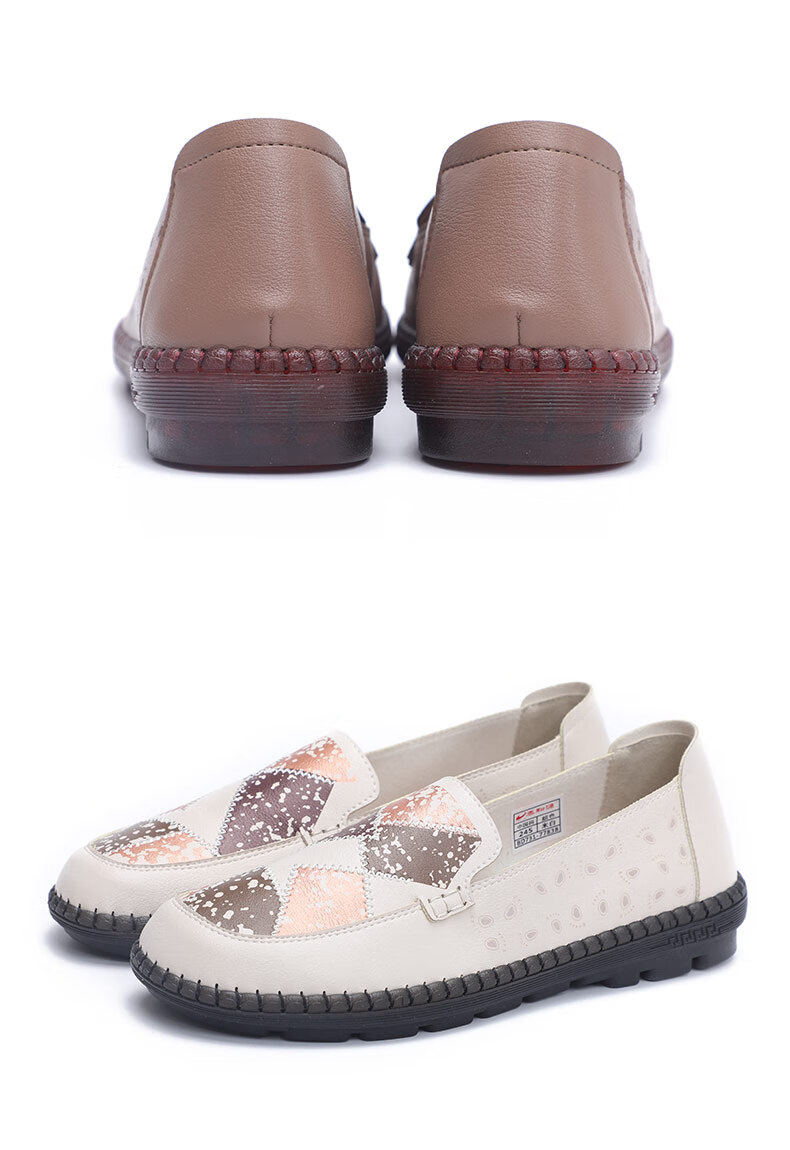 TAIHEYUAN Spring Summer Women's Slip-On Breathable Non-Slip Soft Sole Comfortable Loafers for Middle-Aged and Elderly Moms 19
