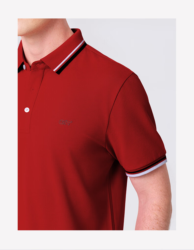 Goldlion GY [Cool Touch] Men's Polo Shirt, Short Sleeve, Summer New Style, Casual Versatile Collared T-Shirt, White, XL 17