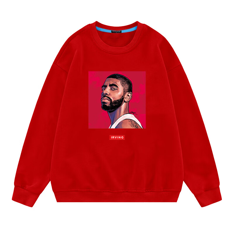 抖森(dousen) 欧文卫衣圆领男德鲁大叔印花美式篮球训练衣服长袖春秋