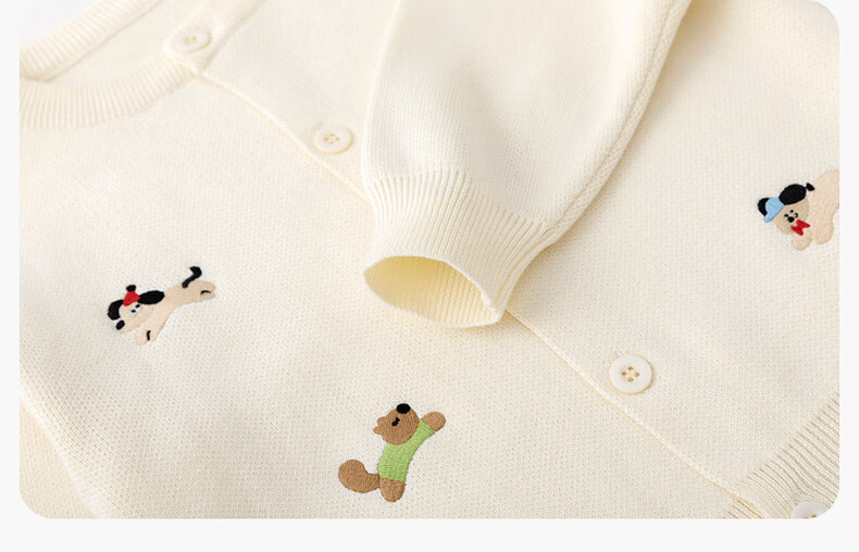 Dudu Baby Cotton Sweater Cardigan Spring Children's Cartoon Jacket Kids Girls Boys Top Floral Pattern Size 80 24