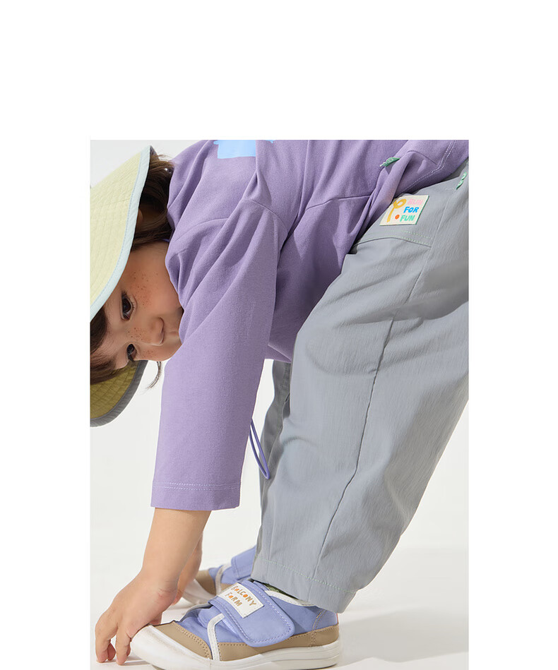 Papa PaPa Spring Children's Pants Boys' Pants Girls' Sports Pants Loose Fit Jogger Pants Three-Proof Casual Pants 10