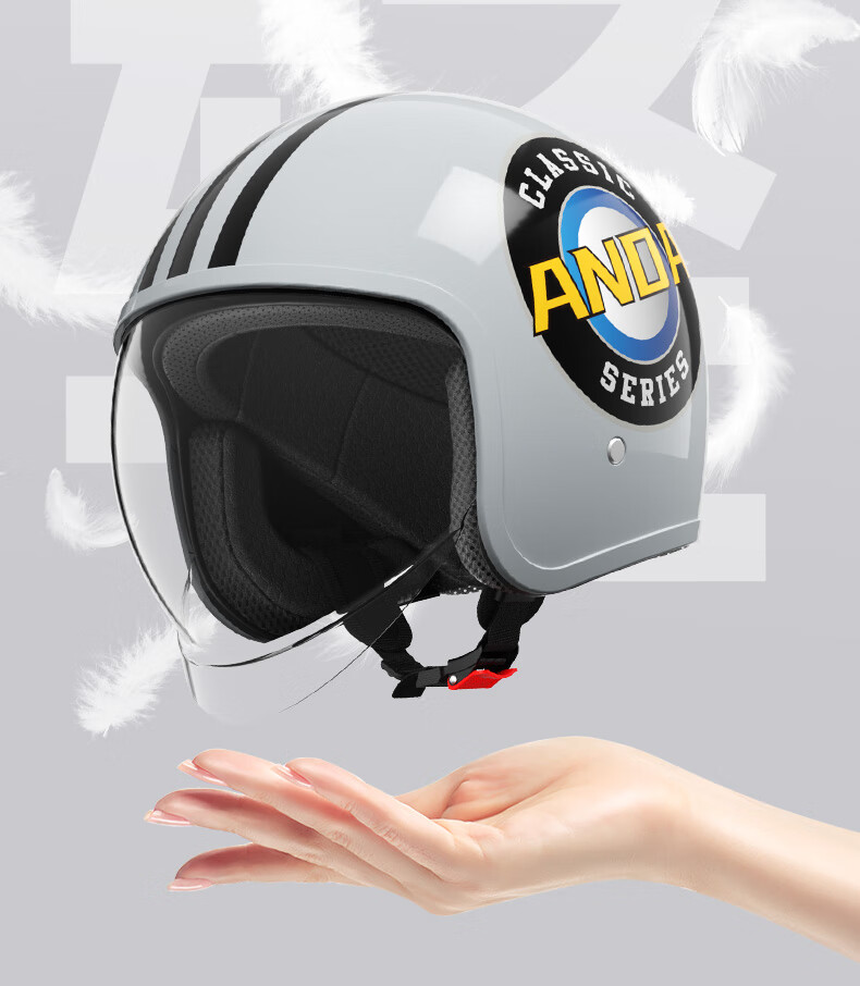 AD Electric Bike Helmet 3C Certified Class A Unisex Four-Season Electric Scooter Safety Helmet Winter Half Helmet Summer Retractable Visor Motorcycle Retro Helmet FG05 Punk Neck Warmer 27