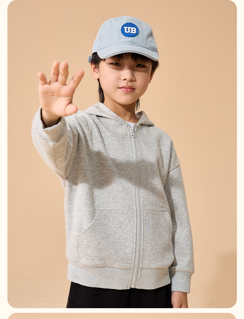 JEANSWEST Boys' Set 2025 New Girls' Autumn Children's Hooded Sweatshirt Boys' Trendy Jacket Girls' Spring and Autumn Top 3