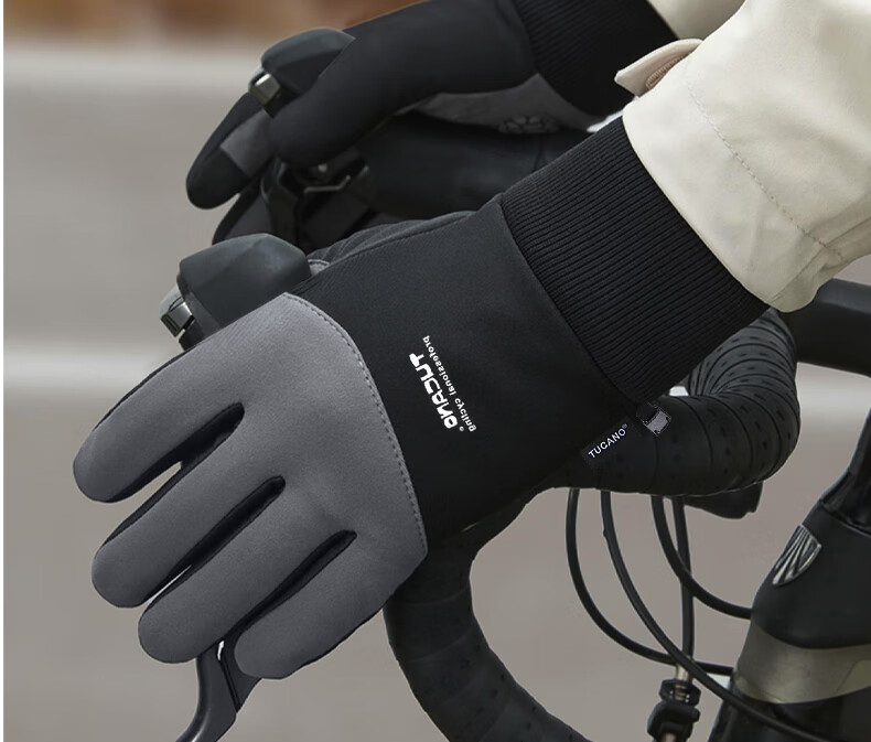 Woodpecker Winter Cycling Gloves Unisex Outdoor Touchscreen Waterproof Windproof Warm Fleece Lined Sports Gloves for Motorcycle and Electric Bike 7