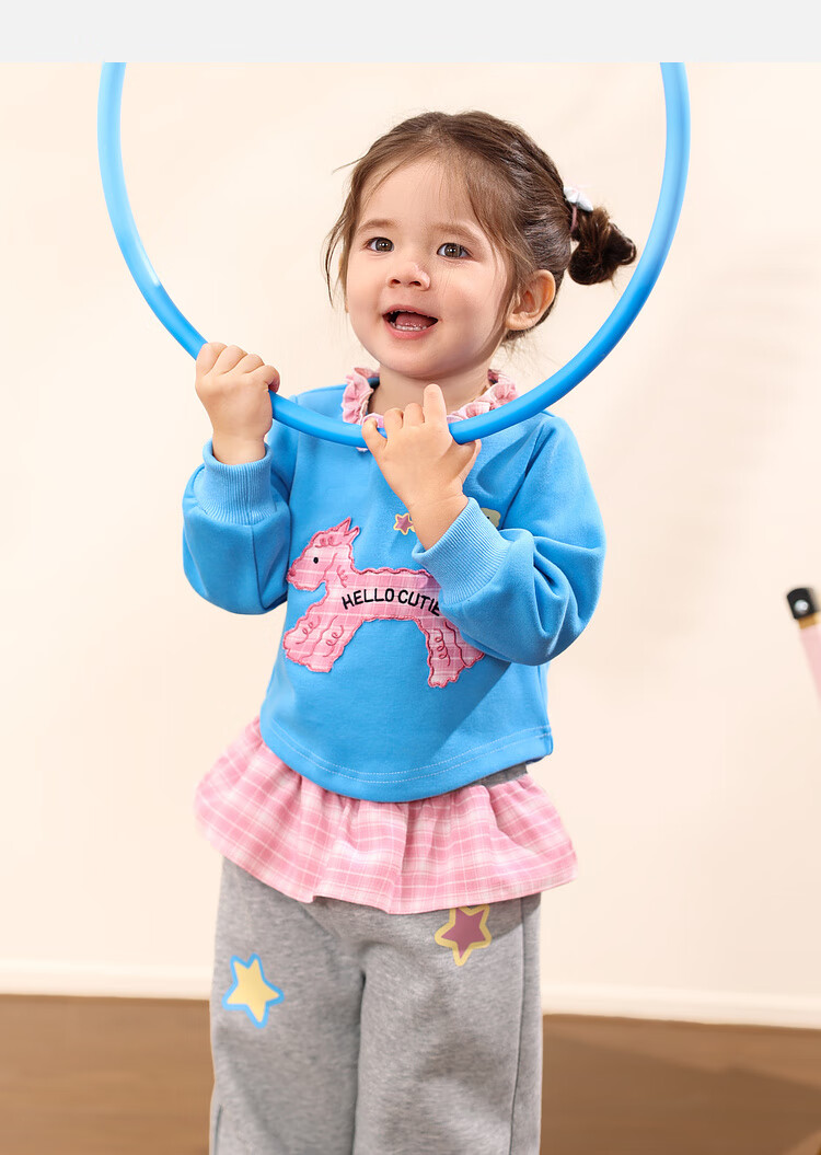 LUSON Little O Dad Baby Girl Sweatshirt Autumn Outfit 2025 New Cartoon Long Sleeve Baby Clothes 29