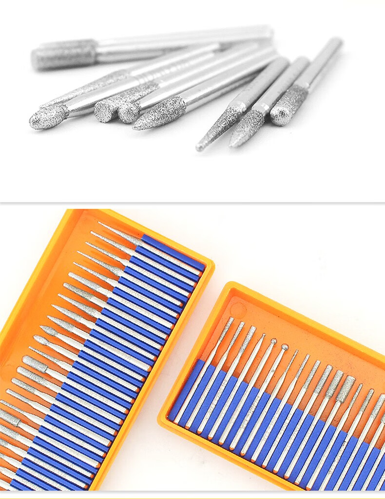 德国基跃合金磨头打磨头电磨头金刚石磨头磨针电磨机配件抛光打磨3mm