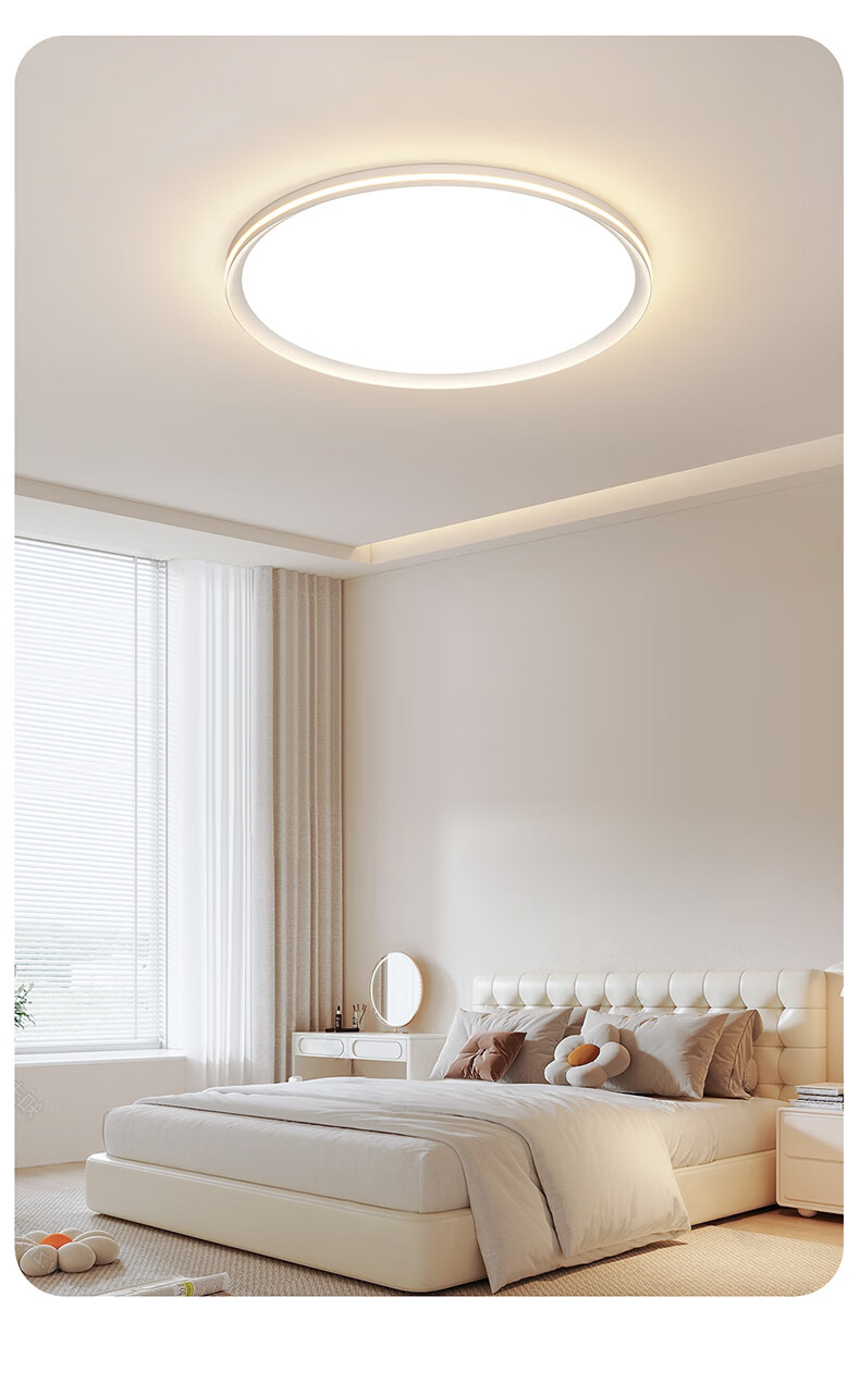 HP Pure Eye Protection Ceiling Light for Bedroom Study Children's Room High Brightness Side Emission Modern Simple Zhongshan Lighting Morning Light 24