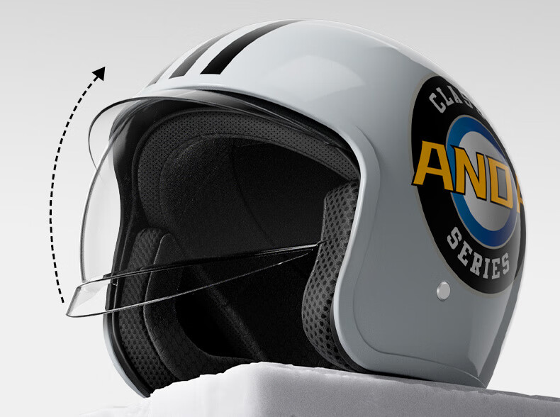 AD Electric Bike Helmet 3C Certified Class A Unisex Four-Season Electric Scooter Safety Helmet Winter Half Helmet Summer Retractable Visor Motorcycle Retro Helmet FG05 Punk Neck Warmer 8