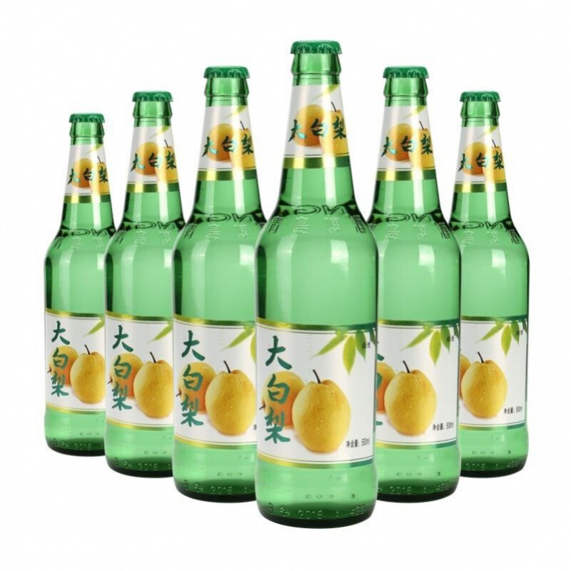 三江龙大白梨汽水焱池东北大白梨老汽水网红碳酸玻璃瓶大香槟饮料 320