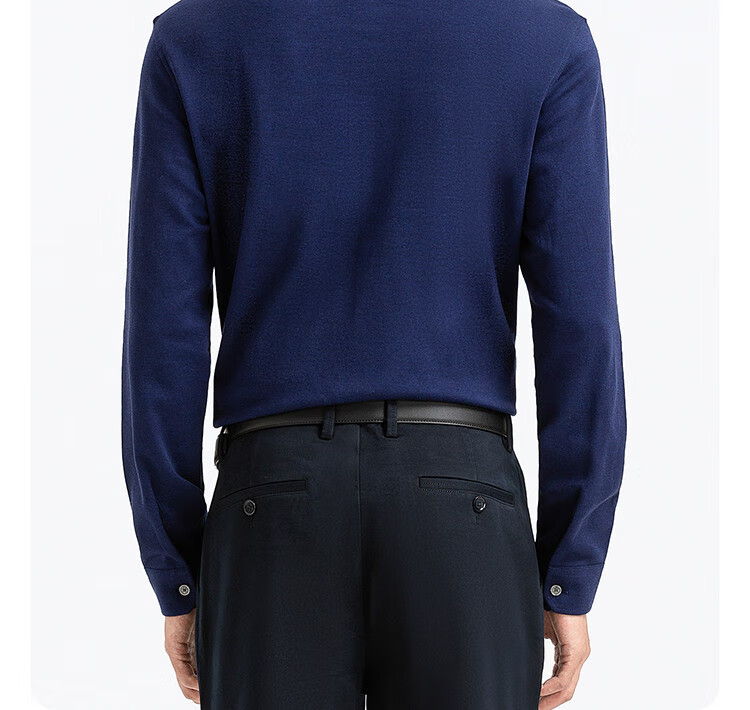 Langdeng Men's Long Sleeve Polo Shirt Langdeng Spring Autumn New Business Casual Modal Blend Polo Shirt Middle-aged Dad Style 7