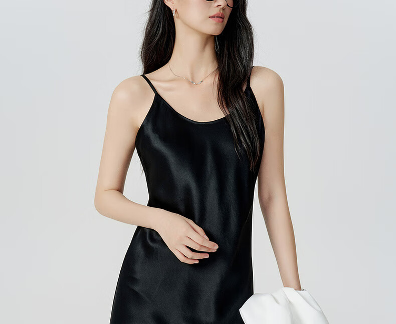 MEIYANG Waltz Dress, Elegant Beauty Acetate Spaghetti Strap Dress, Pearl Gray Extended Version, XL 26