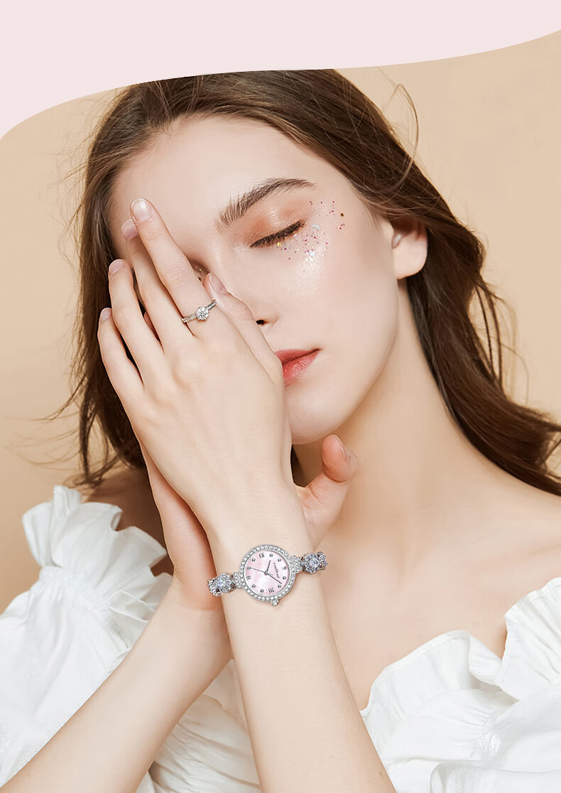 COMLORVEI Sparkling Fairy Style Diamond-Studded Women's Watch Exquisite Gift for Girlfriend National Brand Female Watch 691 6