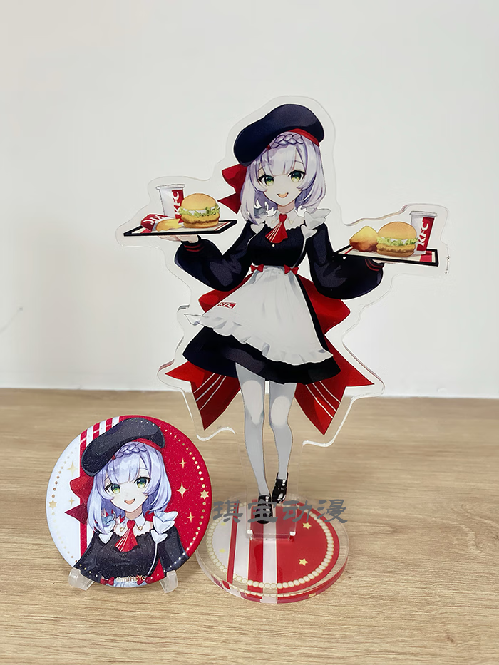 叮咚鹿 原神肯德基kfc联动异世寻味诺埃尔迪卢克角色立牌亚克力徽章