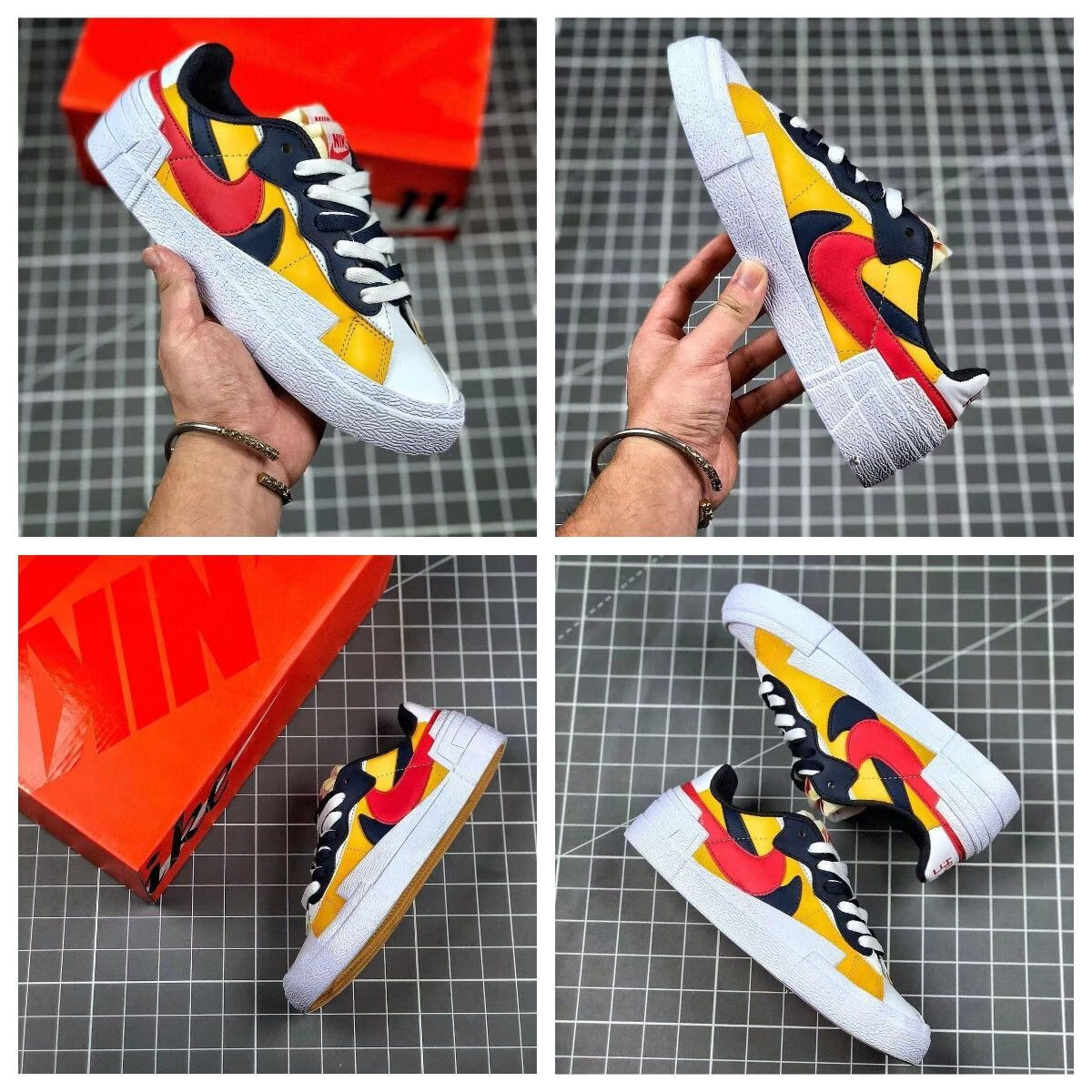 锌鹏sacai blazer low联名开拓者解构男女板鞋华夫走秀双钩dd1877