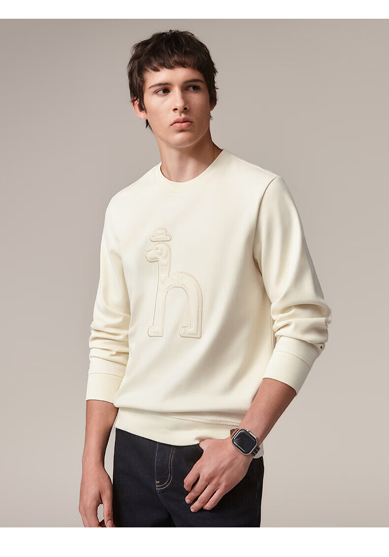 HAZZYS Men's Long-Sleeve Clothing, Casual Men's Top, Round Neck Sweatshirt for Men, ABTZE0CCF02, Camel Color, Size M 10