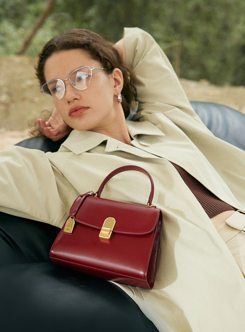 La Festin Leather Handbag for Women, Red Crossbody Bag, Niche Tote Bag, Birthday And Valentine's Day Gift 1