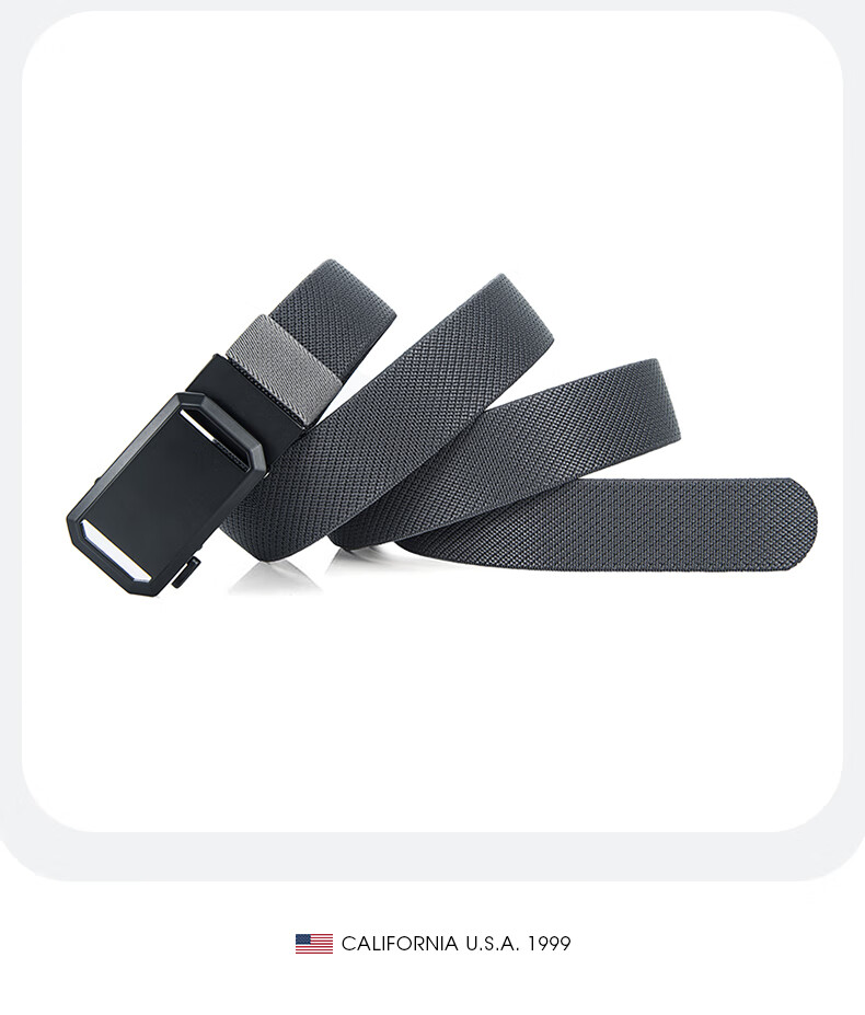 TFO Competition-Grade Automatic Waist Belt, Outdoor Tactical Woven Belt Fashionable Trouser Belt 2802415, Gray 8