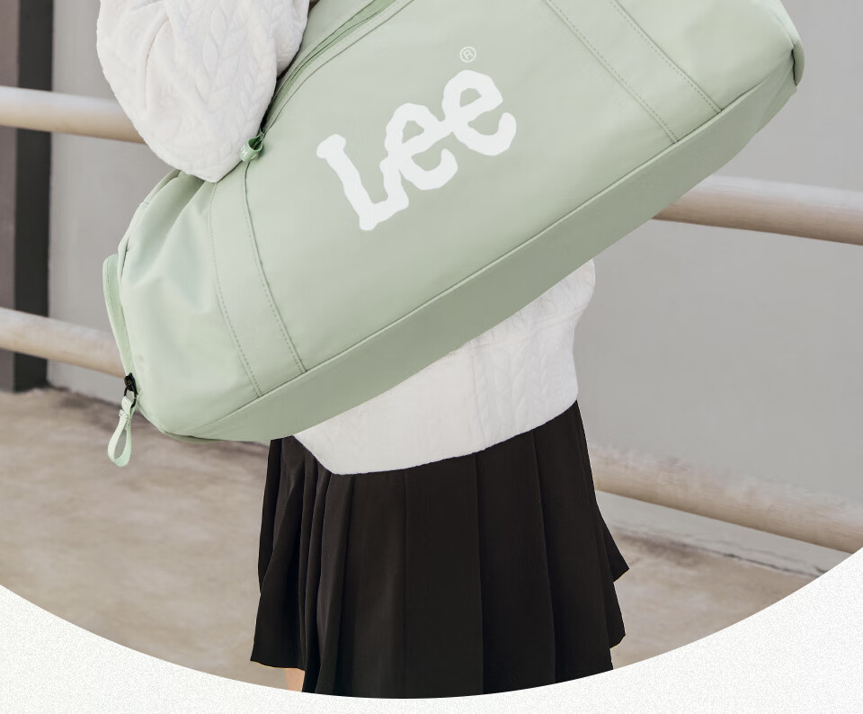 Lee Travel Bag for Women, Large Capacity, Short-Trip Business Trip Luggage Bag, Dry And Wet Separation, Sports Fitness Bag, Light Gray 2