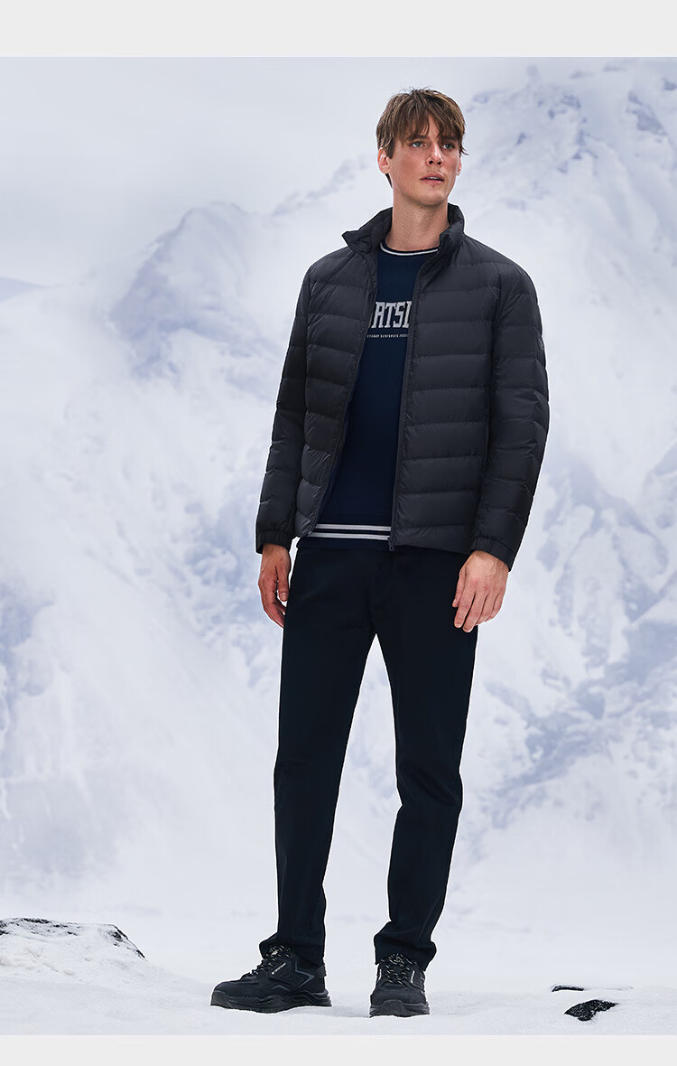 HLAHLA Lightweight Ribbed Down Jacket for Men [90% High-Quality Down] Graphene Men's Winter Coat 16