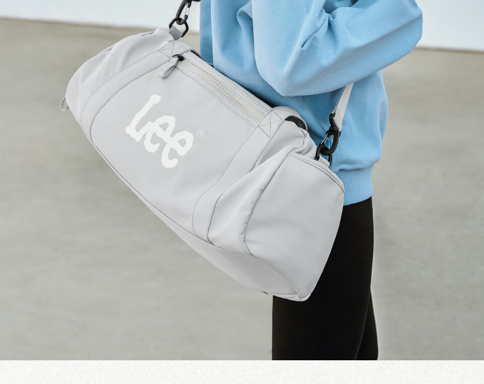 Lee Travel Bag for Women, Large Capacity, Short-Trip Business Trip Luggage Bag, Dry And Wet Separation, Sports Fitness Bag, Light Gray 9