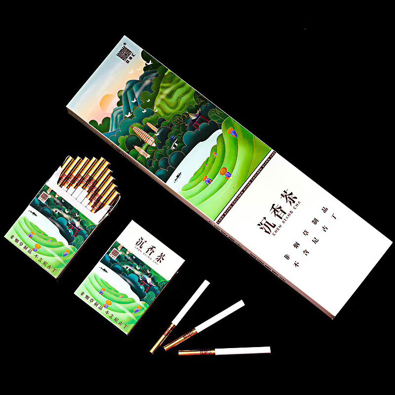 茶烟专卖烟冬虫夏草薄荷味男女粗细支一条茶烟 桂花茶【粗支】一条