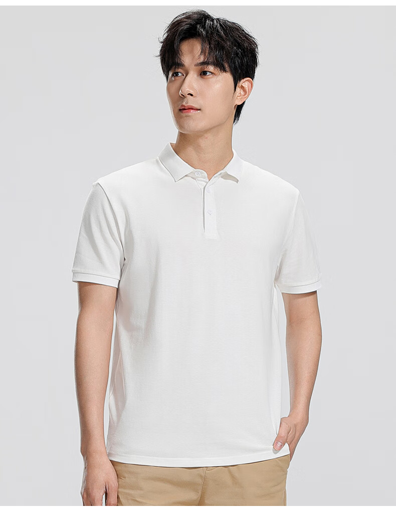 Romon [Cotton Stretch Breathable] Men's Summer Casual Polo Shirt Black XL 10