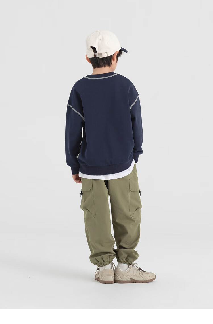 Duoduojia Boys' Casual Sports Sweatshirt, Spring And Autumn 2026 Style, Loose-Fitting Top, Comfortable Autumn Wear, Fashionable Children's Base Layer Pullover 16