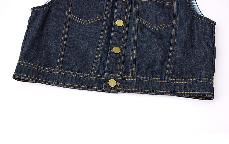 Duoduojia [Loose Wide Fit] Boys' Stylish Denim Vest, Spring And Autumn 2026 Style, for Older Children, Stand-Up Collar, Casual Cardigan Top 17