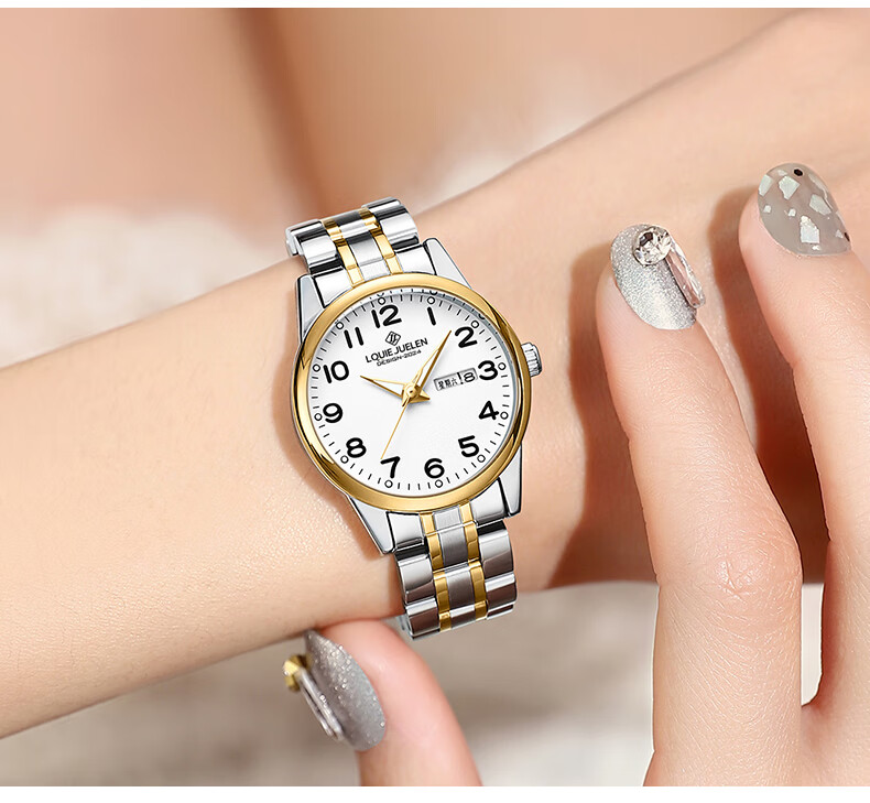 GEORGCOUNT Men's Watch Large Number Waterproof Luminous Quartz Watch for Middle-aged and Elderly Dad and Mom Women 11