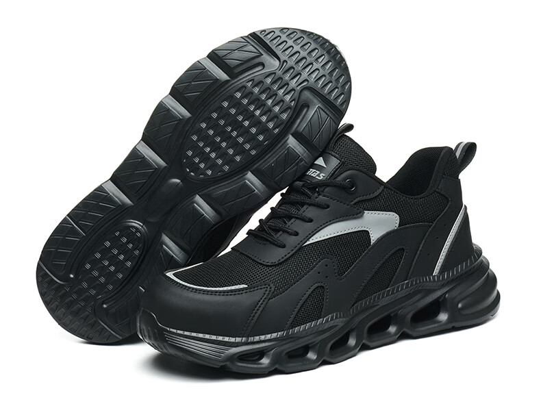 SONTAS Men's Safety Shoes Anti-Smash Anti-Puncture Summer Breathable Steel Plate Steel Toe Ultra-Light Work Construction Insulated Lightweight Black All-Season [Anti-Smash Anti-Puncture] Size 39 24