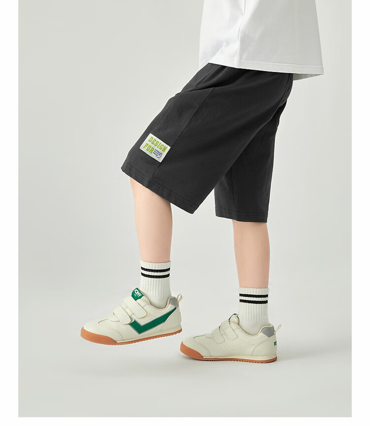 Duoduojia Boys' Sports Shorts, Summer 2026, for Older Children, Moisture-Wicking And Breathable, Pure Cotton Mid-Length Shorts, Children's Loose Six-Point Knit Pants 31