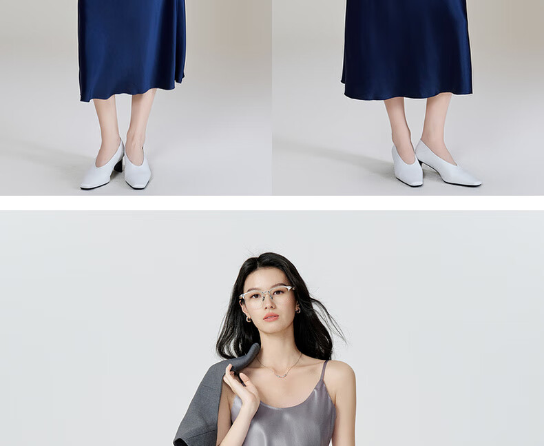 MEIYANG Waltz Dress, Elegant Beauty Acetate Spaghetti Strap Dress, Pearl Gray Extended Version, XL 16