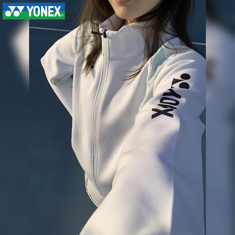 YONEX Autumn Winter Badminton Long Sleeve Hoodie Jacket Sportswear Men’s 150094BCR White L 9