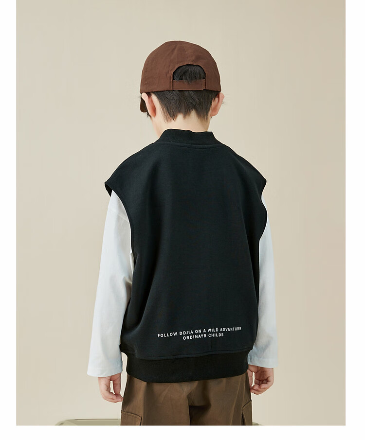 Duoduojia Baseball Vest, Children's Spring And Autumn Style 2026, Boys' Casual Sports Vest, Sleeveless Jacket for Older Childre 15
