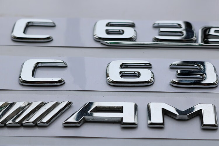新款奔驰c级c63 s c43 amg后尾标v8 biturbo 4matic改装车标车 15款