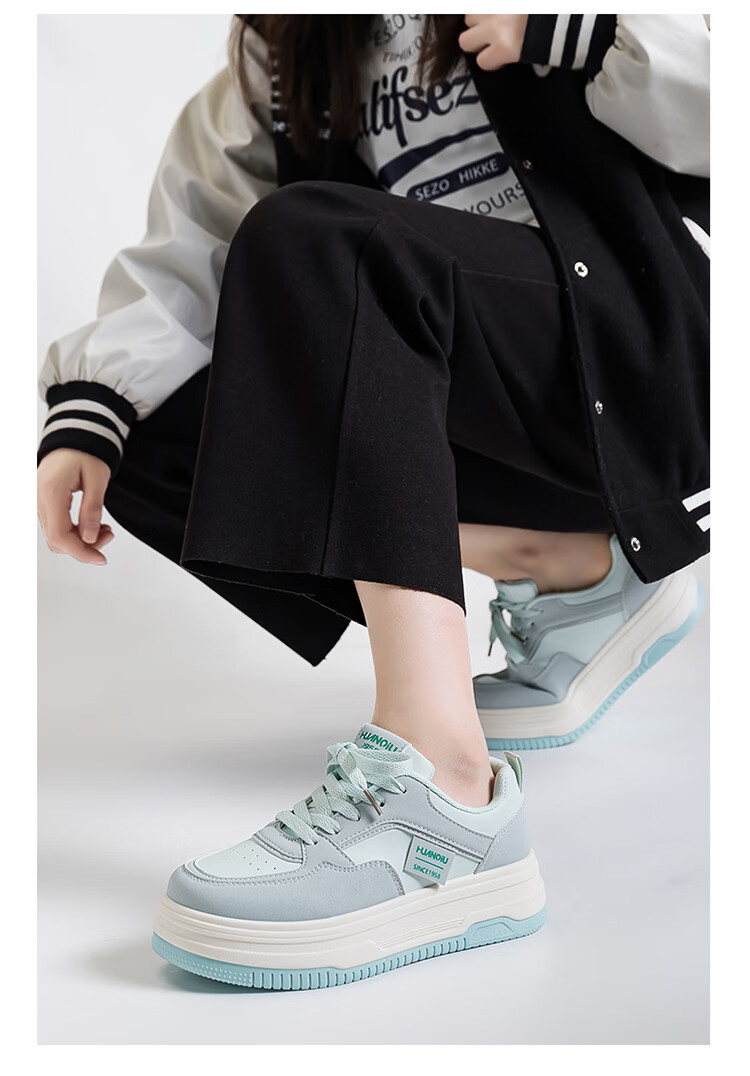 HUANQIU Short Student Lazy Soft-Soled Lightweight Retro Versatile 2026 Spring New Maillard Breathable Sneakers 15