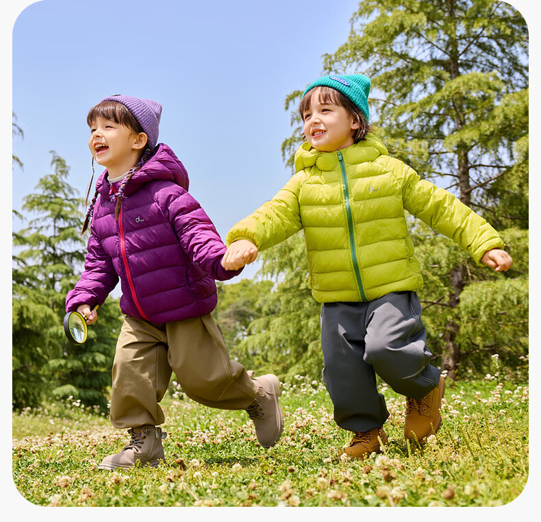 Dudu Kids Lightweight Down Jacket New Year Boys Girls Warm Winter Coat Baby Black Size 90 14
